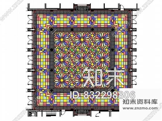 图块/节点接待中心地面石材拼花CAD图块施工图下载【ID:832298806】