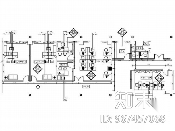 现代酒店办公空间室内装修图cad施工图下载【ID:967457068】