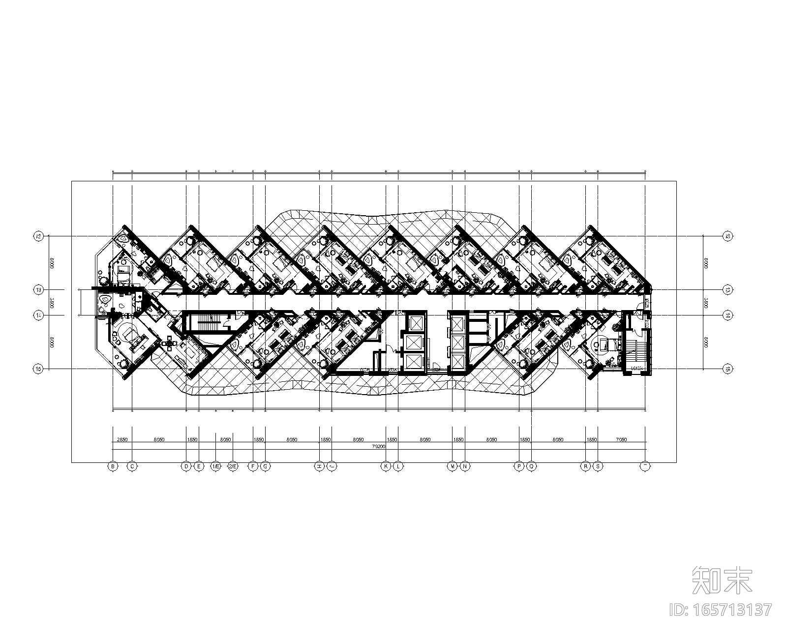 [海南]三亚山海天·傲途格精选酒店设计CAD施工图（附...cad施工图下载【ID:165713137】