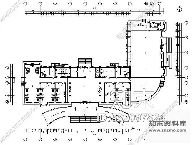 施工图山东某国土资源局办公楼装修图cad施工图下载【ID:532097824】