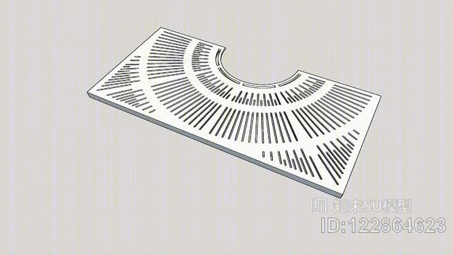 人行道树篦SU模型下载【ID:122864623】