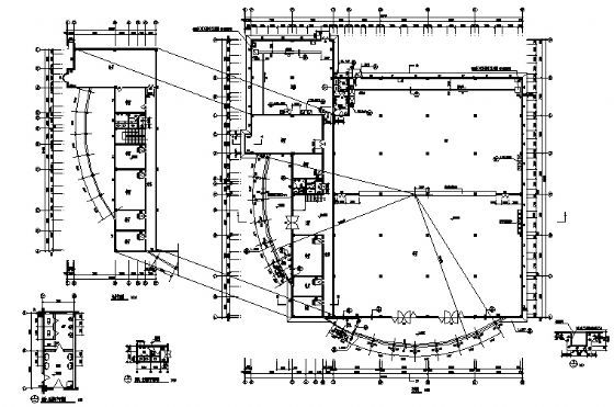 某职工食堂建筑设计图cad施工图下载【ID:166831131】