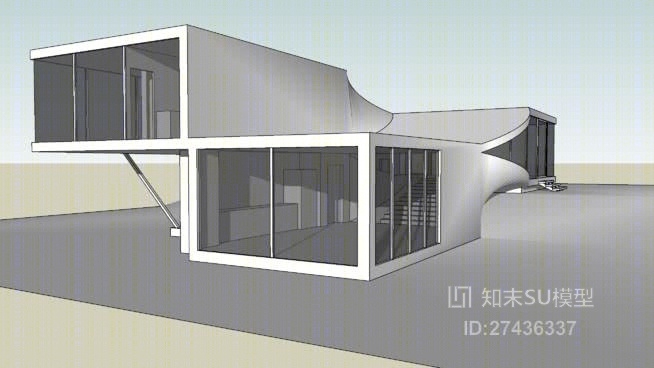 独栋别墅SU模型下载【ID:217980364】