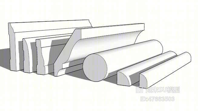 石膏线SU模型下载【ID:47663503】
