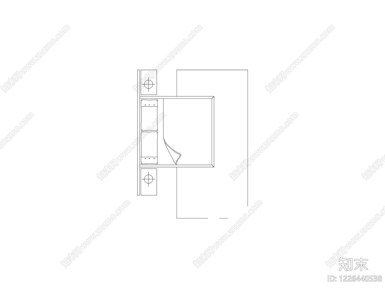 现代床CAD图纸