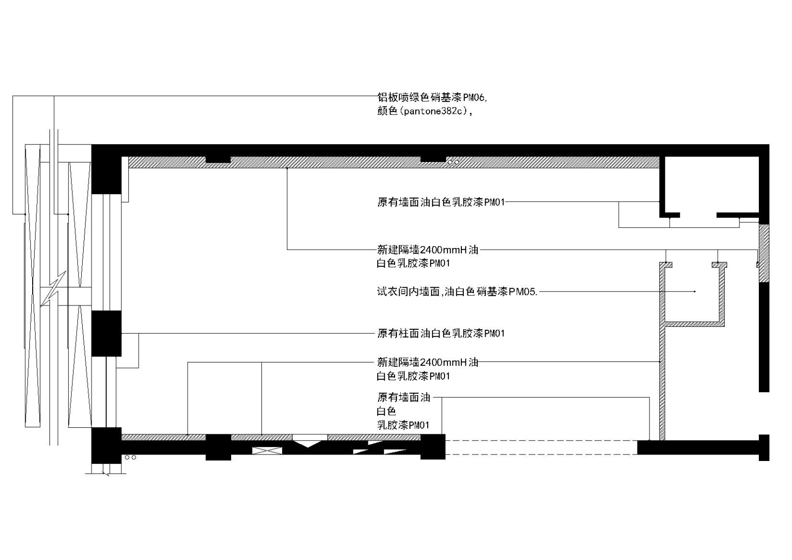 [黑龙江]哈尔滨潮牌休闲专卖店施工图cad施工图下载【ID:160705104】