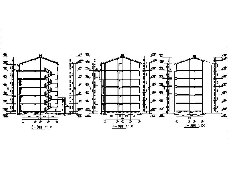 [宁夏]大型新中式小区多层住宅楼施工图（全专业图纸）cad施工图下载【ID:165946113】