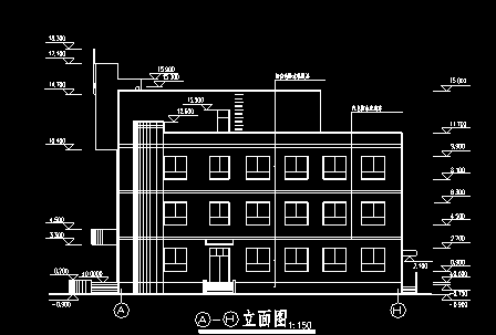 某中学教学楼建筑施工图（含有结构图）cad施工图下载【ID:151543104】