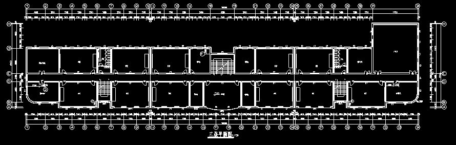 某中学教学楼建筑施工图（含有结构图）cad施工图下载【ID:151543104】