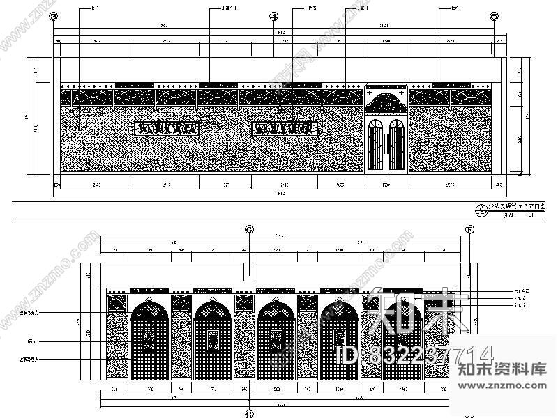 图块/节点少数民族餐厅立面图cad施工图下载【ID:832237714】