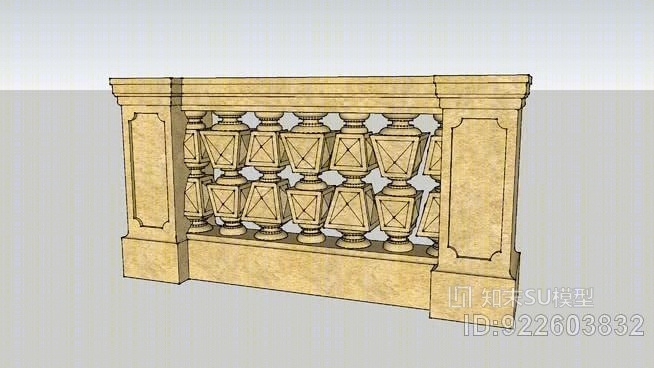 栏杆SU模型下载【ID:922603832】