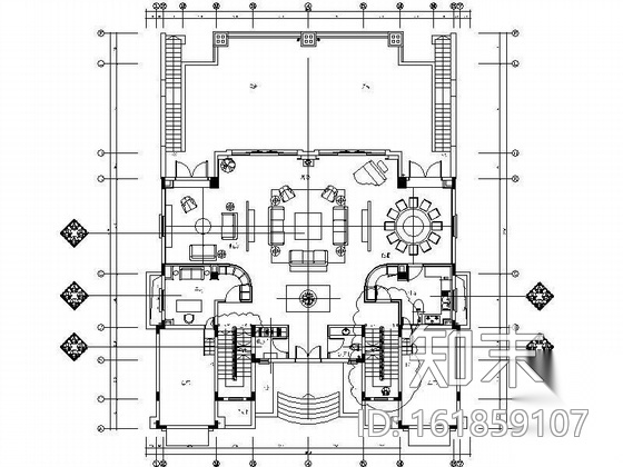 南加洲风格高尔夫球会别墅施工图施工图下载【ID:161859107】