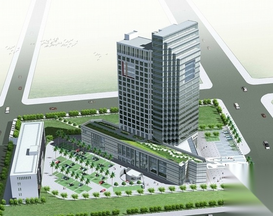 [东莞]某二十一层商务办公楼建筑扩初图（含效果图）cad施工图下载【ID:167371120】