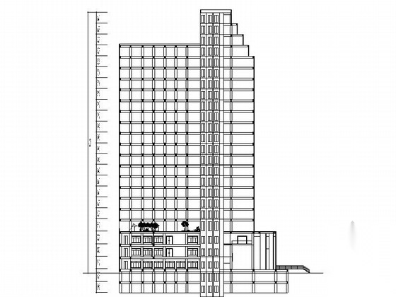 [东莞]某二十一层商务办公楼建筑扩初图（含效果图）cad施工图下载【ID:167371120】