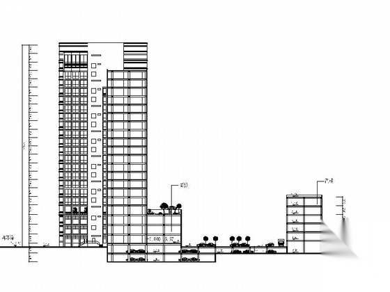 [东莞]某二十一层商务办公楼建筑扩初图（含效果图）cad施工图下载【ID:167371120】