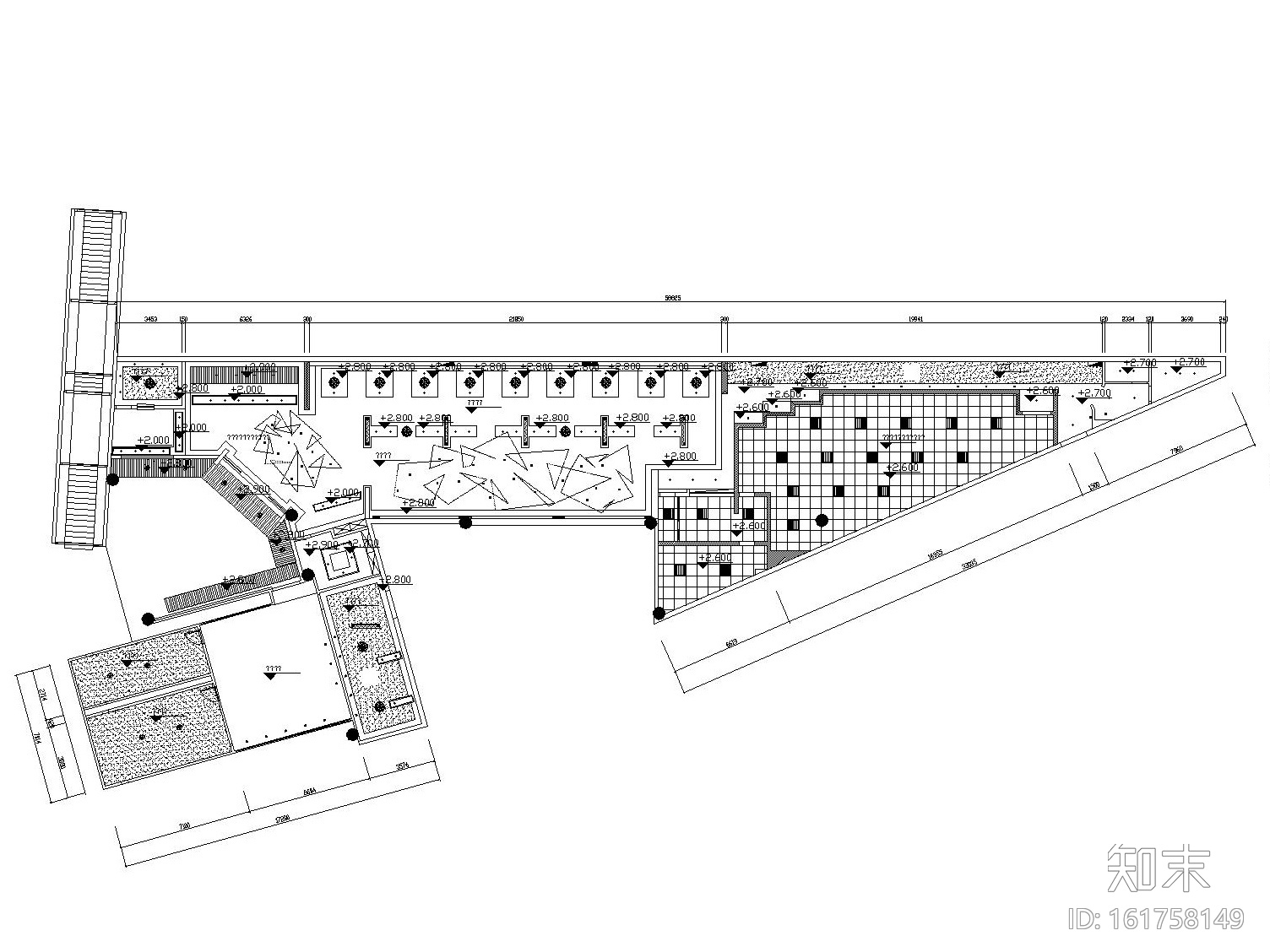 [杭州]混搭风格中餐厅装修施工图（附效果图）cad施工图下载【ID:161758149】