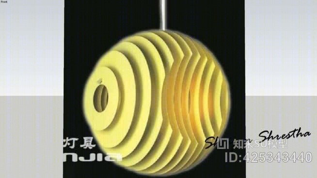 球形灯SU模型下载【ID:425343440】