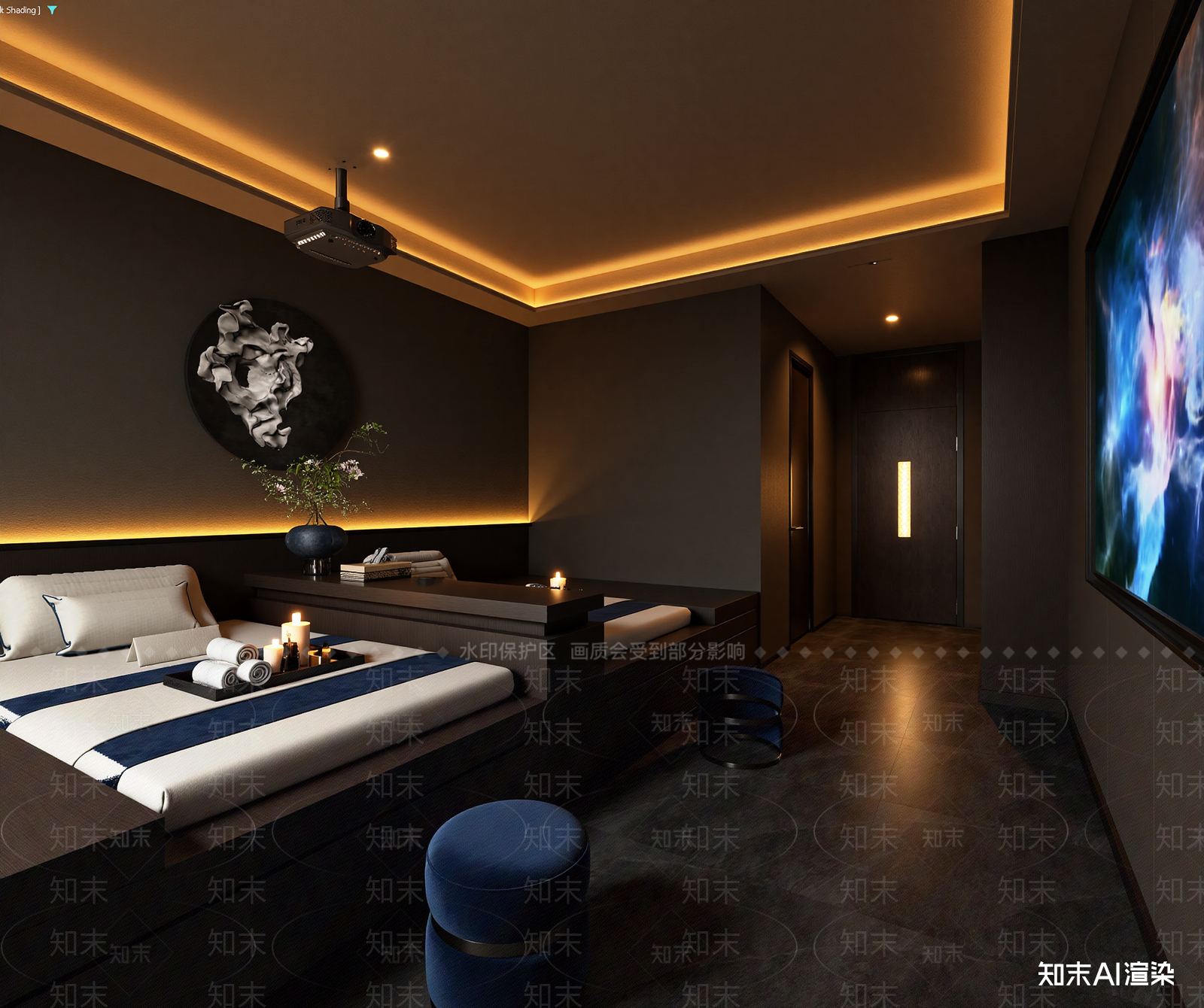 现代酒店客房3D模型下载【ID:1214846784】