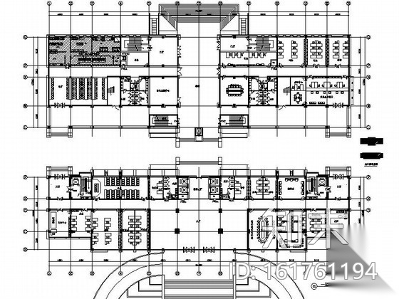 [江苏]某企业孵化园办公大楼室内施工图cad施工图下载【ID:161761194】