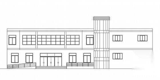 [汉中市]某二层中学食堂建筑施工图cad施工图下载【ID:166734143】