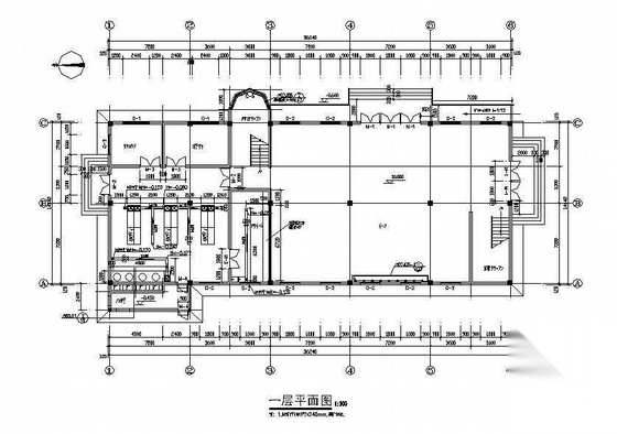 [汉中市]某二层中学食堂建筑施工图cad施工图下载【ID:166734143】