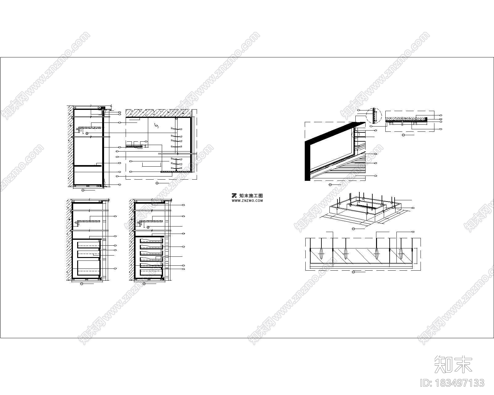 别墅主卧装饰详图CAD图纸设计cad施工图下载【ID:183497133】