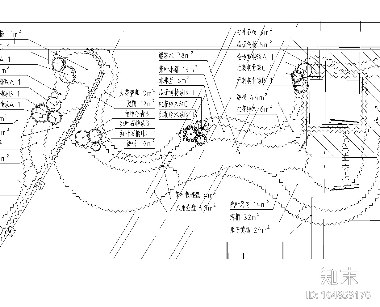 [上海]万科新古典居住区景观植物CAD施工图施工图下载【ID:164853176】