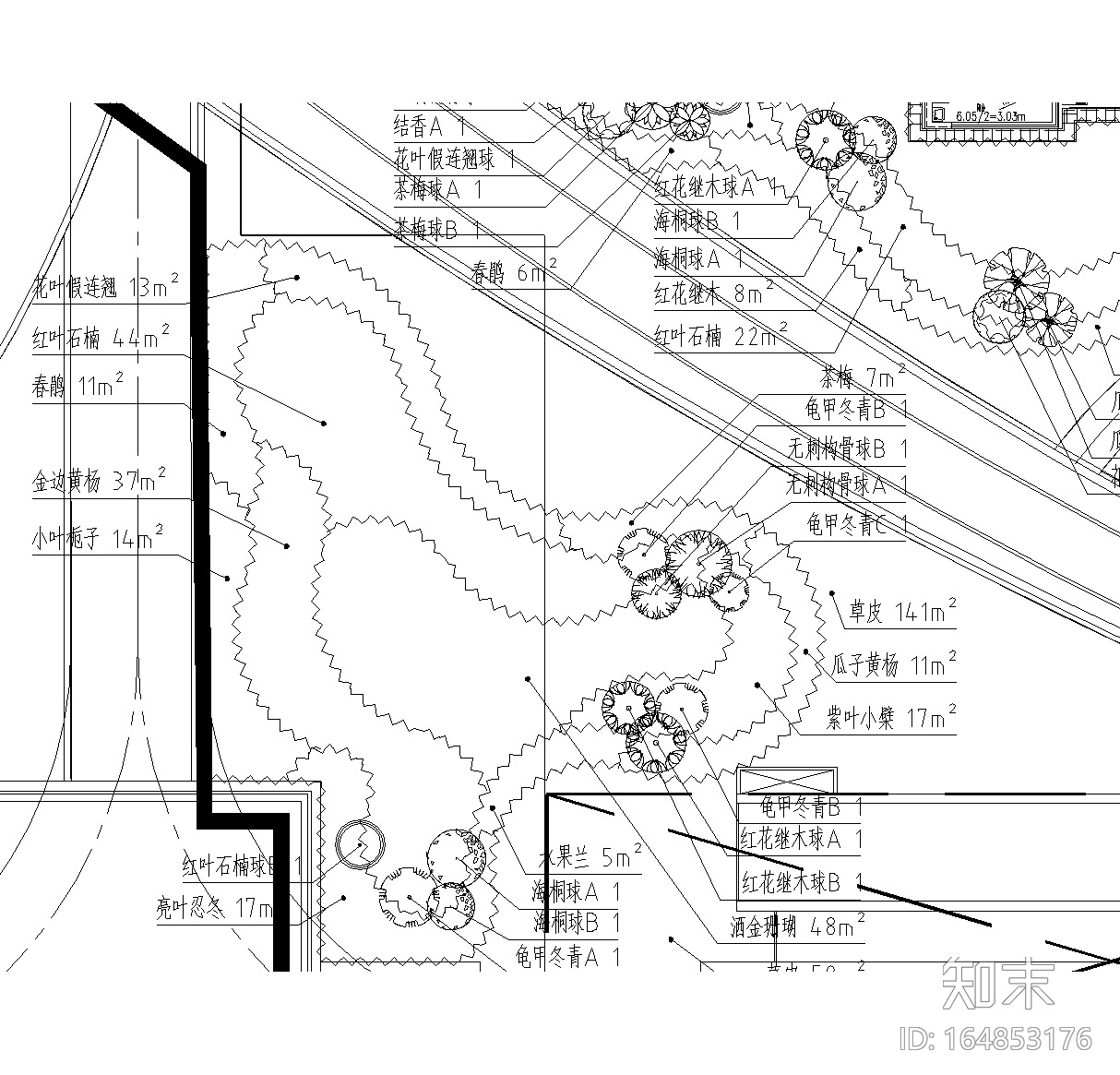 [上海]万科新古典居住区景观植物CAD施工图施工图下载【ID:164853176】