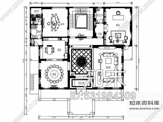 施工图福州超奢华欧式独栋豪宅室内装修CAD施工图含效果施工图下载【ID:531984309】