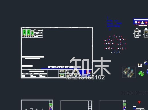 停车场交通设施cad施工图下载【ID:245165102】