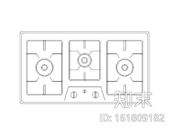 煤气灶图块cad施工图下载【ID:161809182】