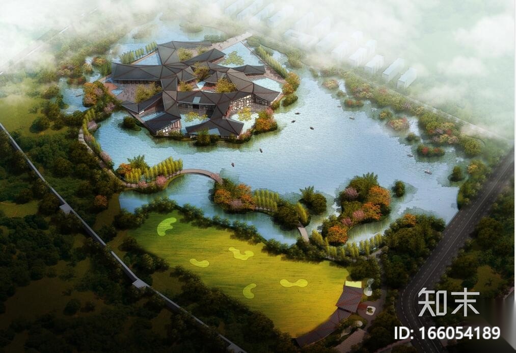 [河南]生态湖酒店方案规划文本cad施工图下载【ID:166054189】