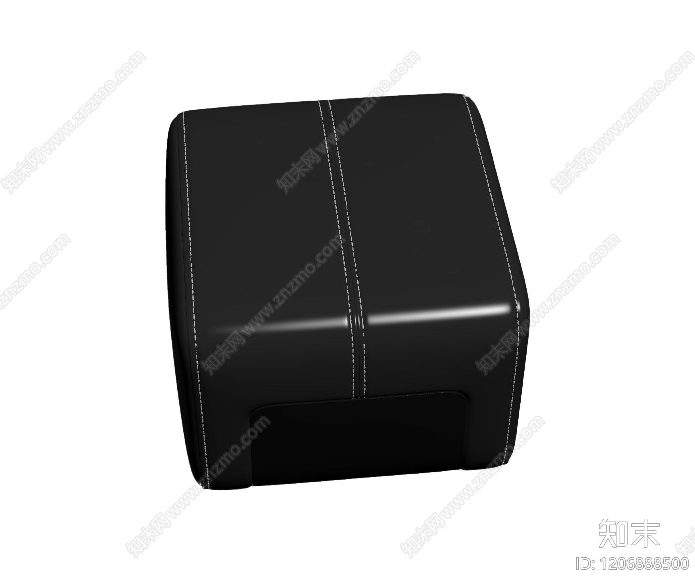 黑色皮革凳子3D模型下载【ID:1206888500】