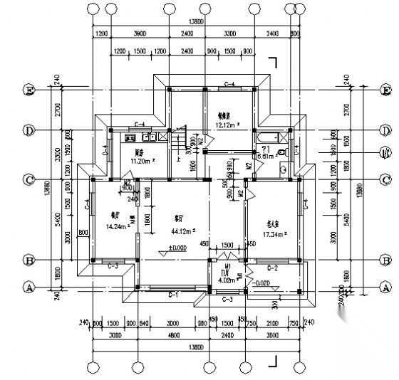 北京某小区二层别墅建筑方案图cad施工图下载【ID:149915133】