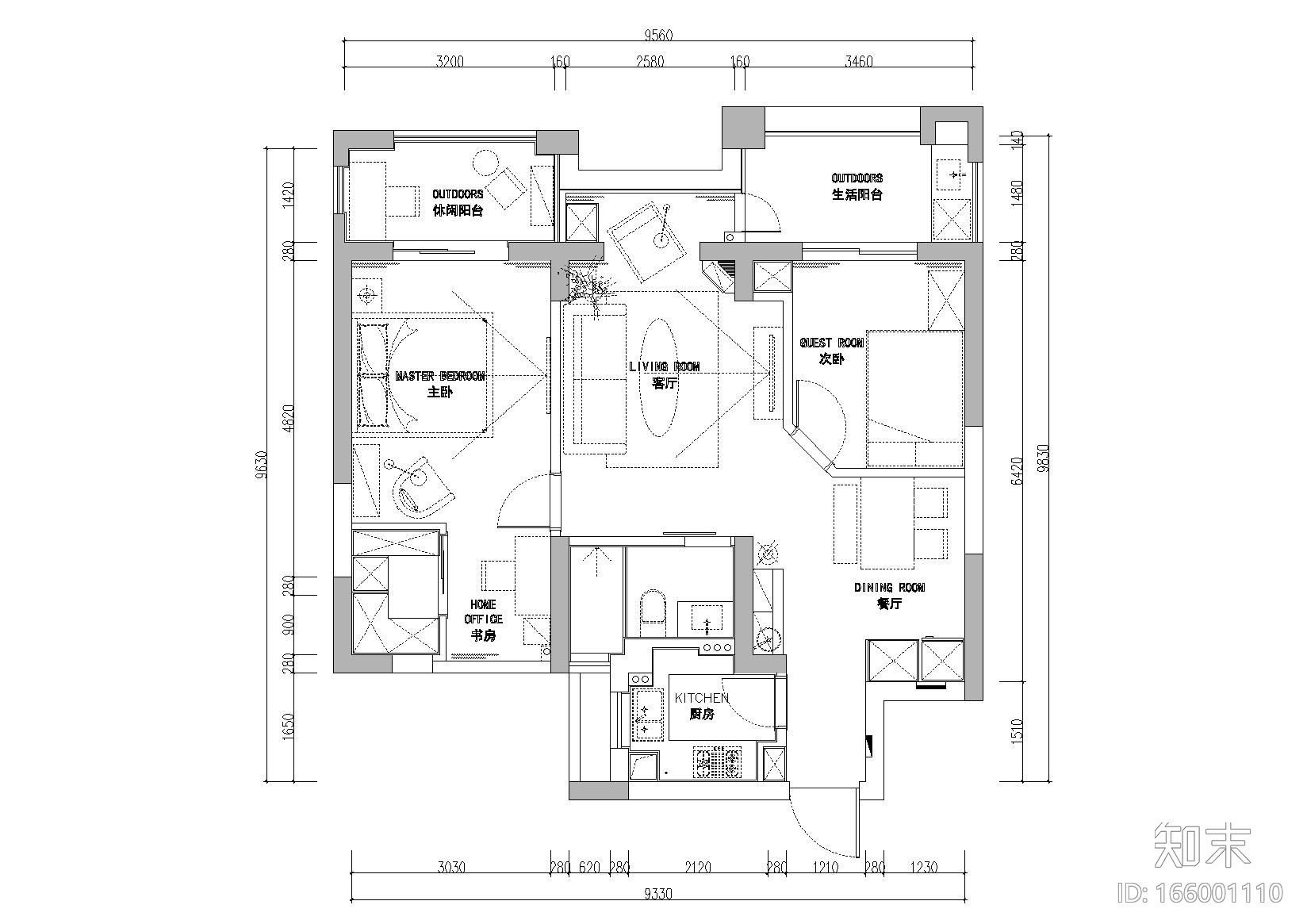 [浙江]杭州德圣博奥城样板间CAD施工图+实景cad施工图下载【ID:166001110】