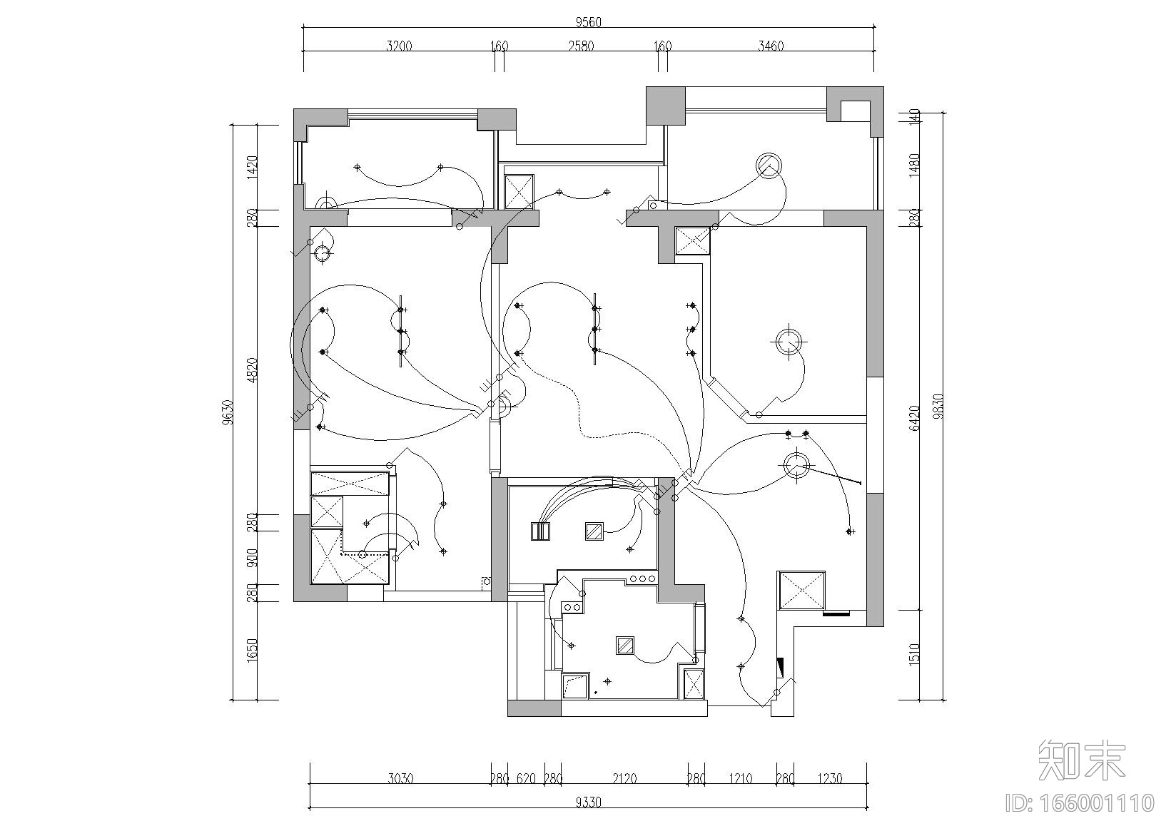 [浙江]杭州德圣博奥城样板间CAD施工图+实景cad施工图下载【ID:166001110】