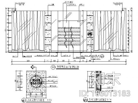 国际会所桑拿美容美发区施工图cad施工图下载【ID:166013183】
