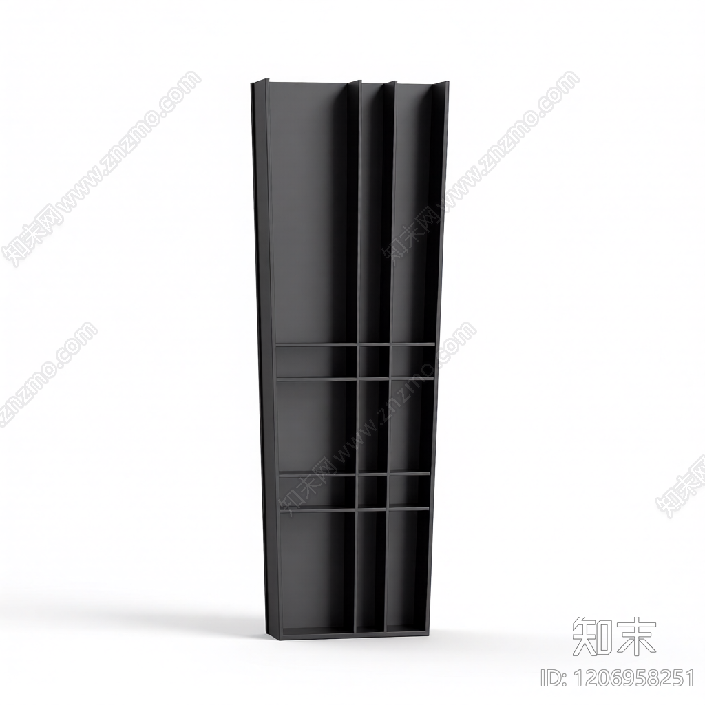 黑色格栅置物架3D模型下载【ID:1206958251】