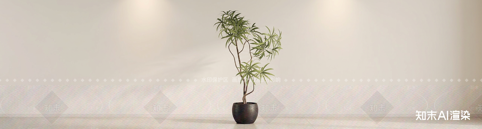 造型绿植盆栽3D模型下载【ID:1227472602】