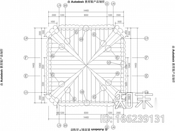 仿古坡屋顶框架结构施工图cad施工图下载【ID:166239131】