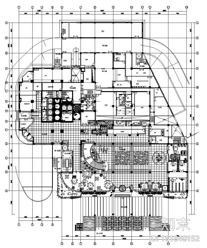 [浙江]五星级商务会议型酒店施工图（附效果图）cad施工图下载【ID:161840152】