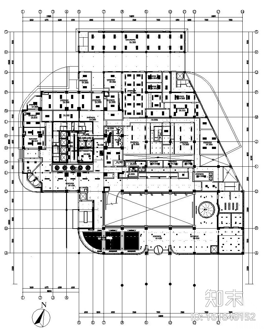 [浙江]五星级商务会议型酒店施工图（附效果图）cad施工图下载【ID:161840152】