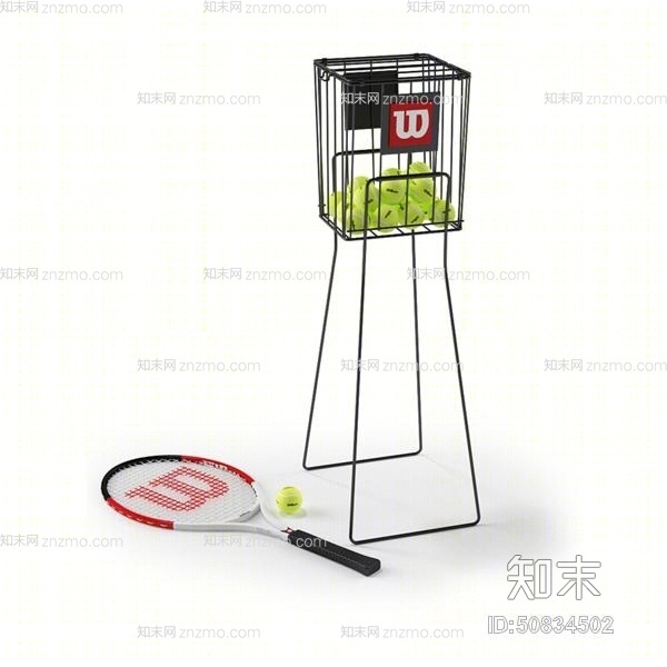 金属网球3D模型下载【ID:50834502】