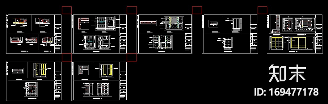 现代轻奢样板房|CAD施工图+效果图施工图下载【ID:169477178】