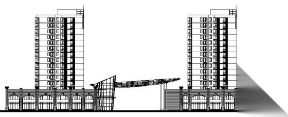 南阳市某十六层商住楼建筑方案图cad施工图下载【ID:149848136】