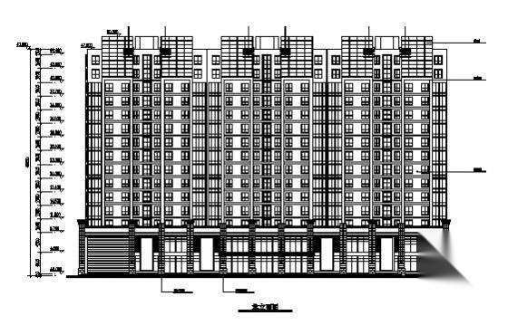 南阳市某十六层商住楼建筑方案图cad施工图下载【ID:149848136】