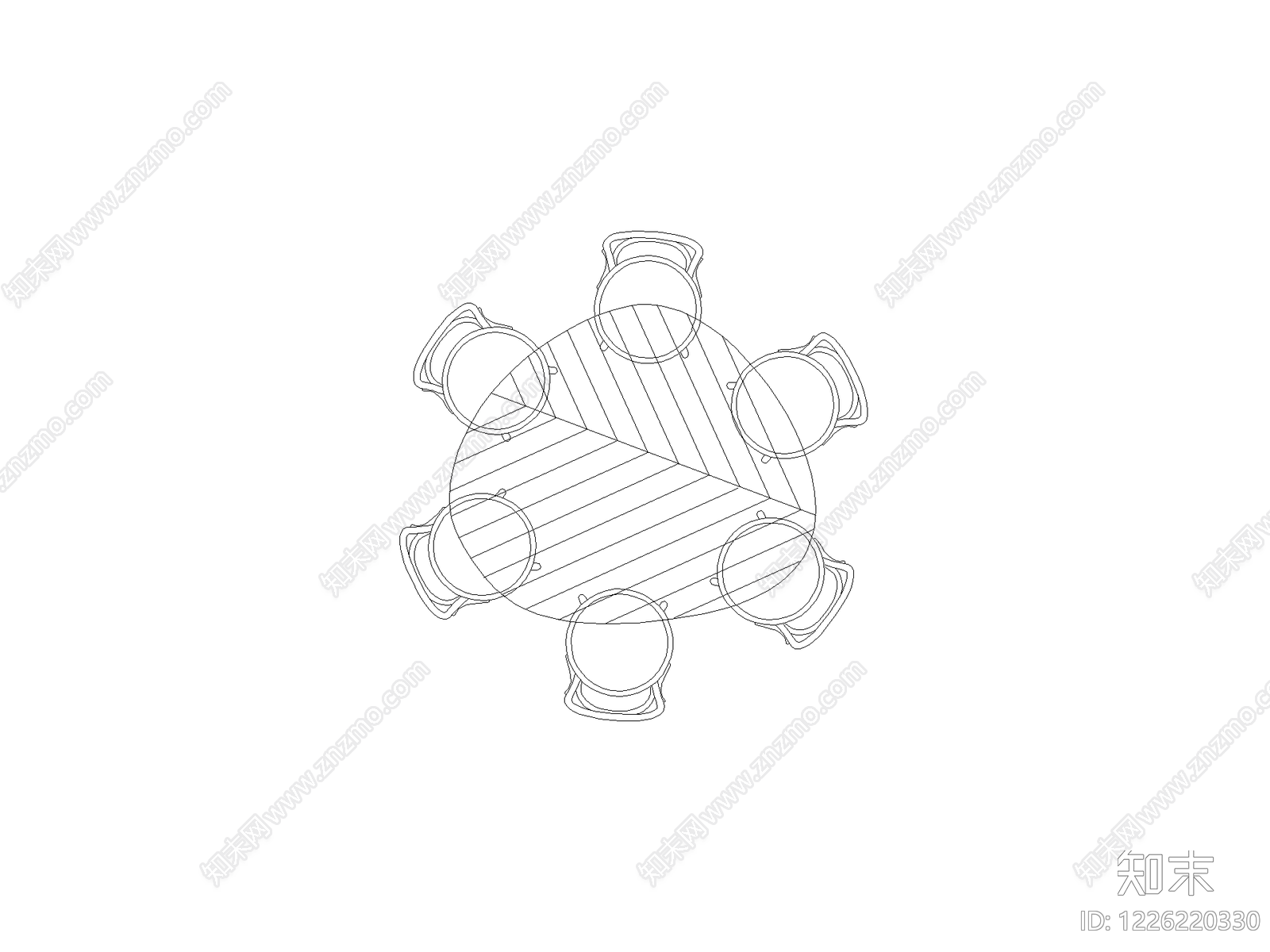 正反沙发组合cad施工图下载【ID:1226220330】