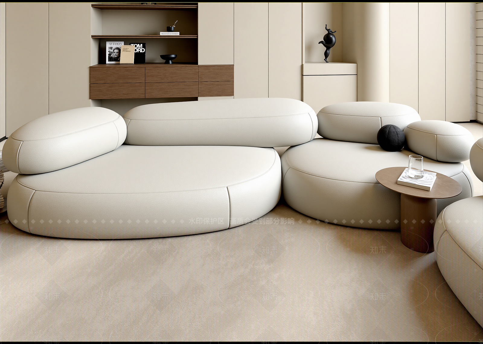 现代云朵沙发3D模型下载【ID:1215923440】