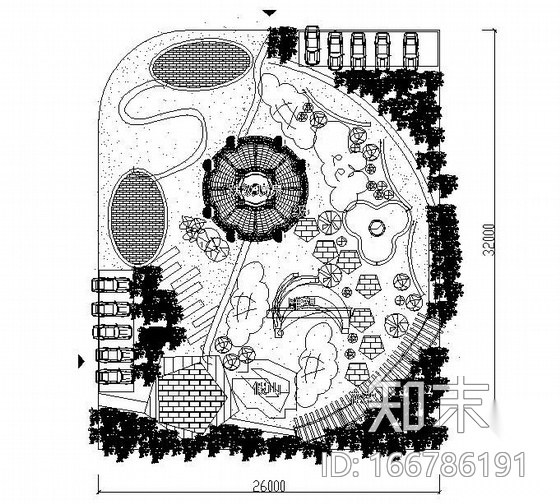 楼间花园路口景观设计施工图下载【ID:166786191】