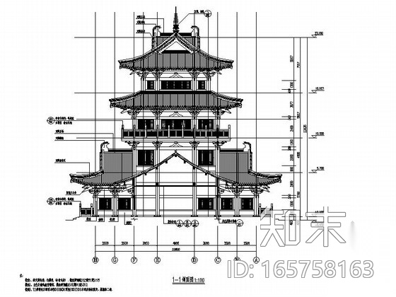 [四川]旅游产业园大型古建施工图（图纸精细施工图下载【ID:165758163】